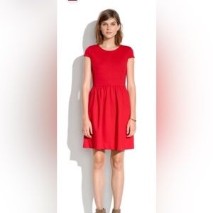 Madewell Red Ponte Screenplay Dress